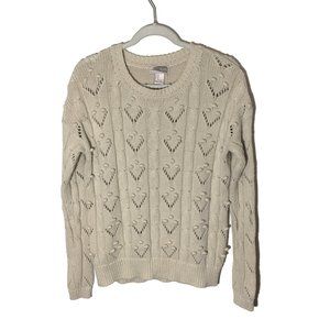 Love 21 Sweater with Knitted Raised Dots Size M